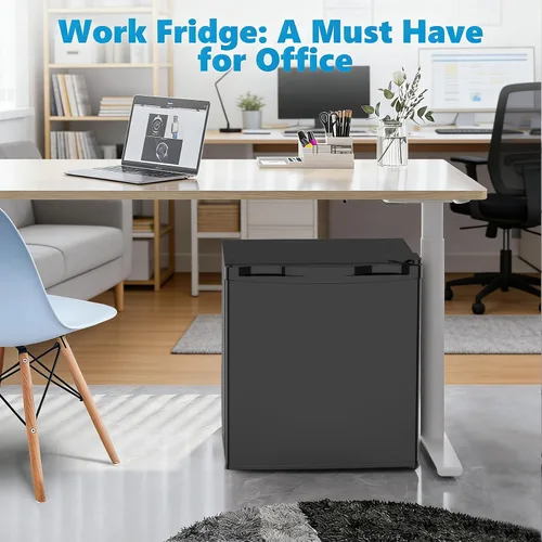 Miniatura 6 de Antarctic Star Mini refrigerador con congelador, capacidad 1.6 pies cúbicos, refrigerador vertical pequeño con estantes removibles, termostato de 7