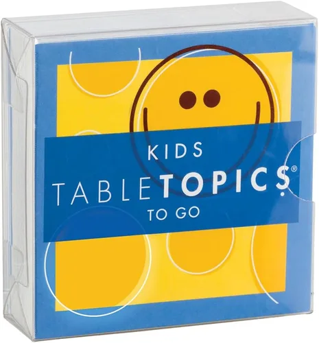 TableTopics Kids to Go Tarjetas de Conversación para Familias con Niños Pequeños, 40 Preguntas para la Diversión y la Conexión en Cenas, Viajes en