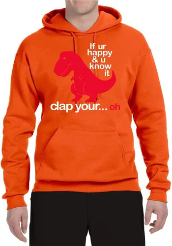 Miniatura 21 de Wild Bobby Sudadera con capucha unisex con estampado "If You're Happy and You Know it" de Dinausor