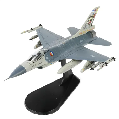 Miniatura 8 de NUOTIE 1/100 F-16C Fighting Falcon Fighter Model Metal DieCast Aircraft Jet Kit Modelo de Avión de Combate Avión de Caza Militar para Colección