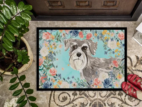 Miniatura 3 de Caroline's Treasures CK3413JMAT Schnauzer #1 - Tapete para puerta delantera, 24 x 36 pulgadas, para interiores y exteriores, para entrada