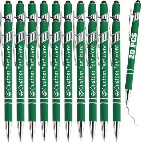 Miniatura 77 de Bolígrafos personalizados con grabado de nombre personalizado, bolígrafos de punta de lápiz con punta de lápiz personalizada, bolígrafos de Azul