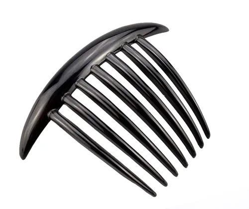 Miniatura 4 de Peine de pelo lateral de plástico para mujer con siete dientes, juego de 6 (3 colores, cada 2 piezas)