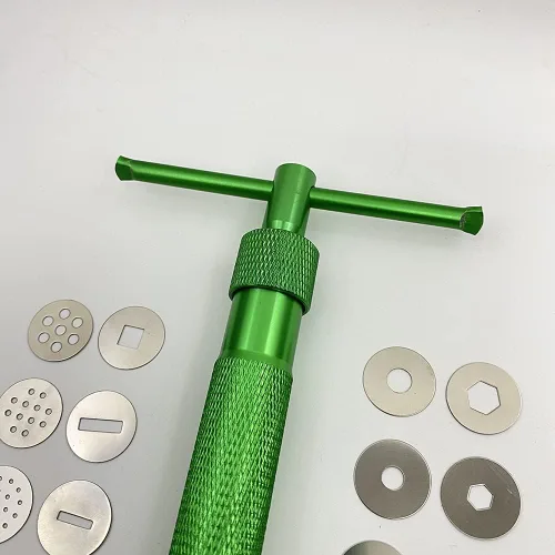 Miniatura 4 de Extrusora de fondant con 20 discos, extrusora de pasta de azúcar, extrusora de arcilla, juego de herramientas de decoración de pasteles