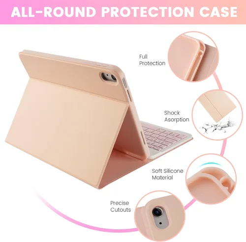 Miniatura 4 de LAMA Funda magnética con teclado para iPad (A16) de 11ª generación 2025/10ª generación 2022, con teclado para iPad de 11 pulgadas (A16) y 10.9 Rosa