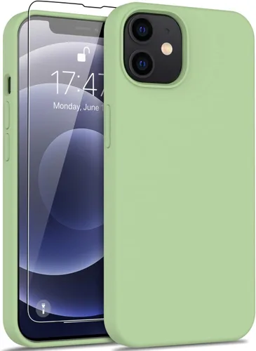 Miniatura 68 de bemal Funda para iPhone 14 Pro con protector de pantalla, silicona líquida de ajuste delgado, forro de microfibra suave, diseñada para mujeres