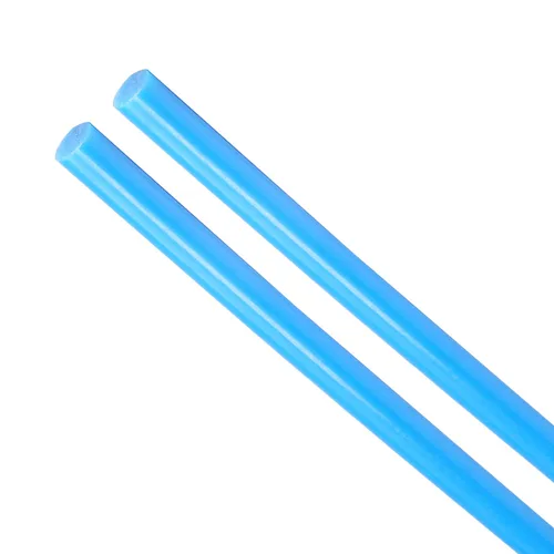 Aicosineg Varilla redonda de plástico de polioximetileno para industria mecánica, color azul, 1/3 x 39-3/8 pulgadas (profundidad x largo), 2 unidades
