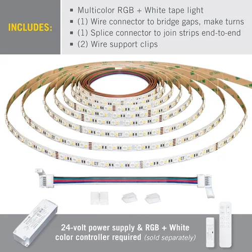 Miniatura 2 de Armacost Lighting RibbonFlex Pro - Cinta de luz LED multicolor y blanca de 60 + 60 LEDs/m, 8.2 pies (8.2 ft) (624210)