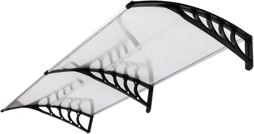 Miniatura 5 de Toldo para ventana, cubierta de policarbonato para exteriores, para puerta delantera al aire libre, patio, protección contra la lluvia, nieve, luz