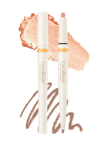 Miniatura 10 de CORALHAZE Idol AEGYO-SAL Maker 01 Champagne Beige, resaltador 2 en 1 para debajo de los ojos y delineador de contorno para ojos brillantes