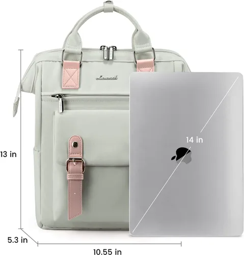 Miniatura 5 de LOVEVOOK Mini mochila para mujer, Gris-Rosa, Mini mochila
