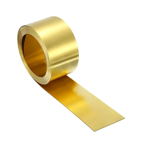Miniatura 94 de uxcell Rollo de lámina de latón, 40 x 2 x 0.016 pulgadas, rollo de lámina de latón intermitente de metal para manualidades, reparaciones