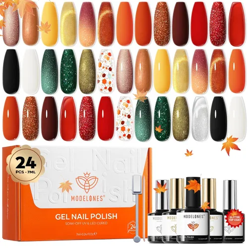 Miniatura 26 de Modelones Kit de estampado de uñas a cuadros de 16 piezas, sello de punta francesa, esmalte de gel de pintura blanca y negra, a prueba de polvo