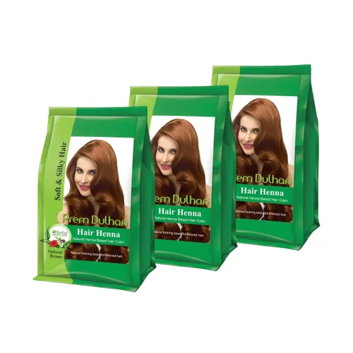 Miniatura 10 de Prem Dulhan Henna capilar de 4.41 oz/4.40 onzas para resultados vibrantes y duraderos, sombra marrón natural, sin amoníaco y sin PPD, bolsitas