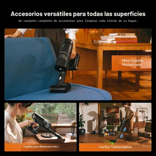 Miniatura 8 de Roborock H60 Hub Ultra Aspiradora Inalámbrica con Estación de Vaciado Automático, Aspiradora de Mano con Succión Mejorada de 210AW para el Hogar
