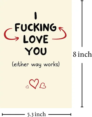 Miniatura 2 de Cheerin Divertida tarjeta de aniversario con sobres, tarjetas de amor traviesas para él y ella, tarjeta romántica para marido, esposa, prometido