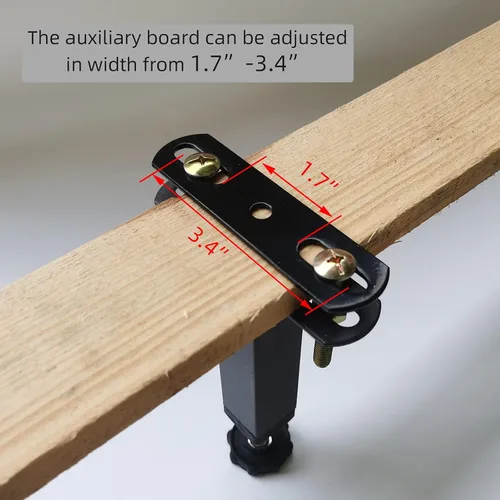 Miniatura 6 de 2 patas de soporte de marco de cama de metal de altura ajustable, marco de cama de acero o patas de soporte de listones centrales de madera, patas