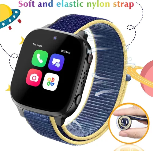 Miniatura 2 de Paquete de 2 bandas de repuesto de nailon compatibles con AT&T amiGo Jr Watch/Cosmo JrTrack 5/4/3/2 SE/2/1 JrTrack Watch, pulsera deportiva trenzada