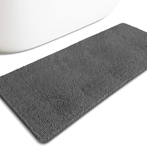 Miniatura 114 de Alfombra de baño pequeña de 12 x 18 pulgadas, lavable y absorbente, antideslizante, alfombra de baño de felpilla gruesa y suave para baño, ducha