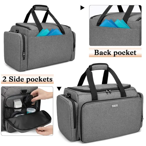 Miniatura 5 de BAFASO Bolsa de peluquería de gran capacidad con divisores ajustables, estuche de peluquería de viaje con capacidad para varias herramientas