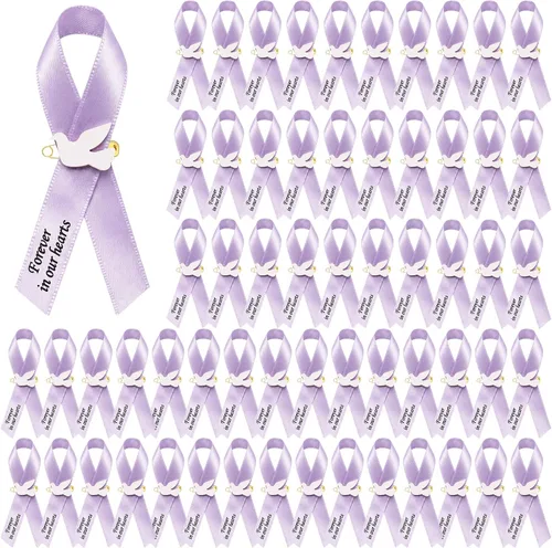 Miniatura 11 de 50 piezas de cintas de funeral de paloma, cintas conmemorativas de funeral, alfileres de servicio conmemorativo clásico, cinta de respeto con moño