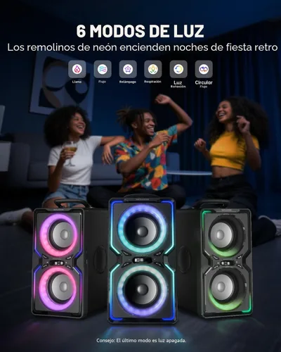 Miniatura 6 de Hotlemon Altavoz Bluetooth grande: 240 W pico potente sonido fuerte con graves profundos, tiempo de reproducción de 15 horas, carga rápida, TWS