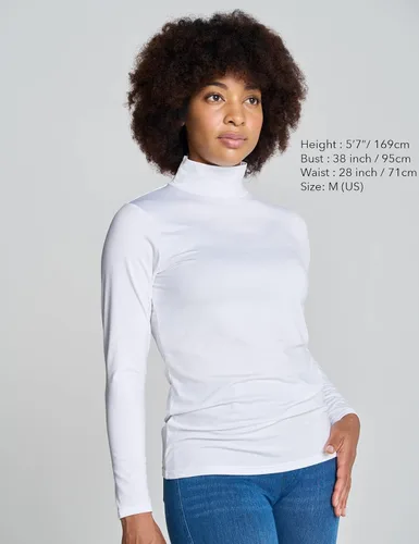 Miniatura 3 de LAPASA Women Mock Neck Thermal Underwear Top Undershirt Lightweight Midweight Fleece Lined Long Sleeve Base Layer L87L89