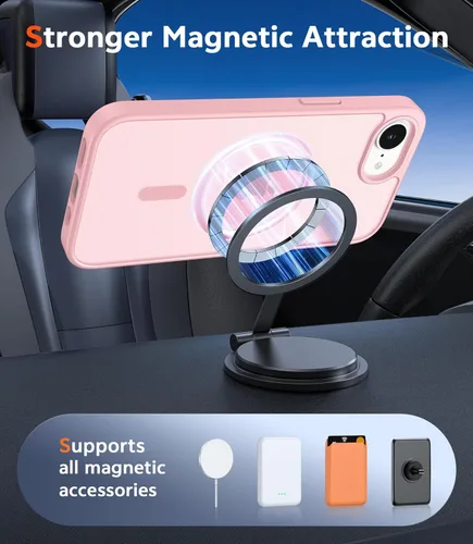 Miniatura 967 de FNTCASE Funda para iPhone 13 Pro-Max: Fundas magnéticas transparentes compatibles con Magsafe Slim anti amarillamiento protección contra caídas