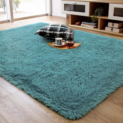 Miniatura 27 de Ompaa Alfombra esponjosa, alfombra mullida súper suave para dormitorio, sala de estar, alfombra grande de felpa de 6 x 9 pies, alfombra de pelo