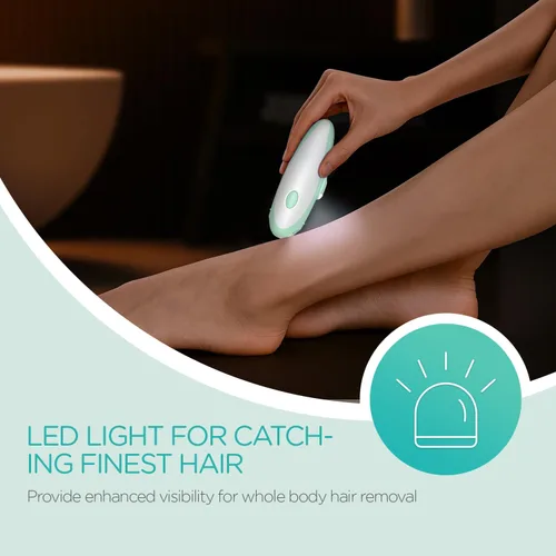 Miniatura 4 de Depiladoras para mujeres con 21 pinzas y luz LED, 2 velocidades de depilación facial inalámbrica para mujeres, depiladoras eléctricas recargables