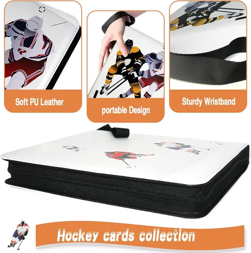 Miniatura 3 de Álbum de Tarjetas de Hockey, Carpeta de Tarjetas de Intercambio de 9 Bolsillos con 50 Fundas Extraíbles, Compatible con 900 Tarjetas Deportivas