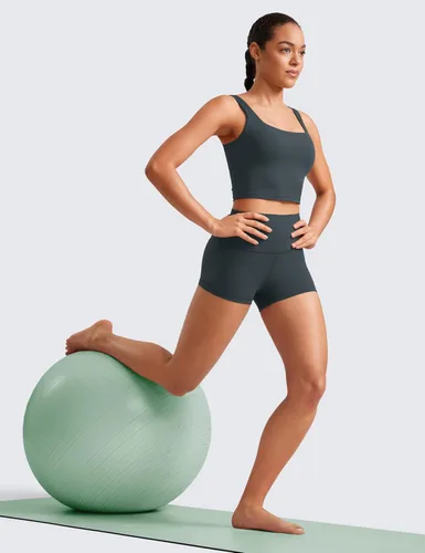 Miniatura 29 de CRZ YOGA Butterluxe - Pantalones cortos de ciclismo de cintura alta para mujer, 2.5 pulgadas, yoga, entrenamiento, elastano, correr, voleibol