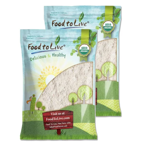 Miniatura 8 de Food to Live Harina orgánica de sorgo blanco, 1.5 libras, sin OMG, finamente molida, pura, cruda. Buena fuente de proteínas y fibra. Altamente