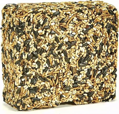 Miniatura 5 de Kaytee Alimento en forma de pastel de semillas para aves silvestres y gusanos de harina para azulejos, carboneros, pájaros carpinteros y más, 1.4