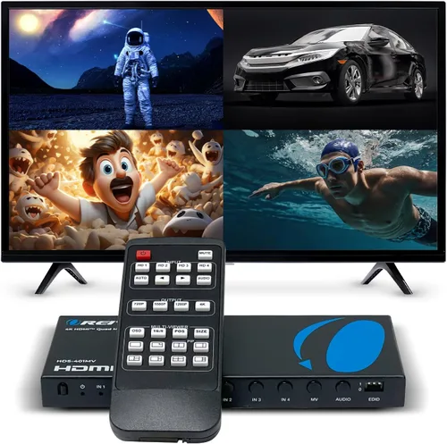 Miniatura 9 de OREI Controlador de Procesador de Pared de Video 4K 2x2 HDMI o USB-C Pantalla Hasta 4K 60hz 2x1, 1x2, 1x3, 1x4 Soporta Rotación de 180 Grados RS-232