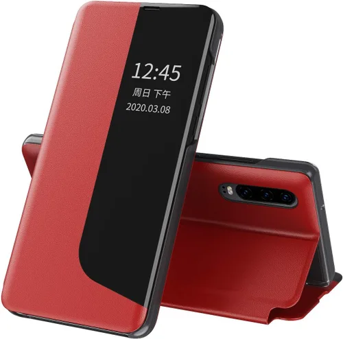 Miniatura 17 de Funda para Huawei P30 Lite, Clear View - Funda de piel sintética con función atril, funda protectora a prueba de golpes, color negro