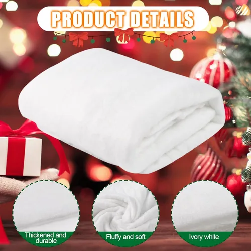 Miniatura 2 de Cosweet 1 paquete de manta de nieve falsa de 3 x 8 pies, hoja de nieve sintética gruesa de Navidad, rollo de nieve artificial para manualidades