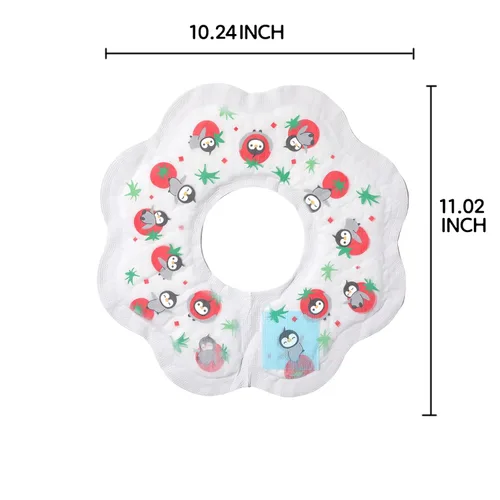 Miniatura 7 de Baberos desechables para babear, paquete individual de 24 para niños pequeños, ajustables con broches, baberos de bebé de 10.24 x 11.02 pulgadas 【24