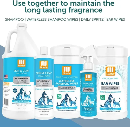 Miniatura 4 de Nootie Sweet Pea Vanilla Daily Spritz para perros y gatos - Acondiciona e hidrata el pelaje, spray para mascotas de larga duración - 16 oz