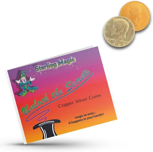 Ted's Sterling Magic Monedas de plata de cobre genuina US medio dólar cobre penny moneda truco (SA Penny)