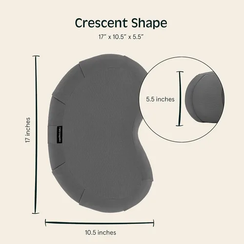 Miniatura 4 de Retrospec Sedona Zafu - Cojín de meditación con relleno de casco de trigo sarraceno, soporte ajustable para equipos de yoga y pilates, funda
