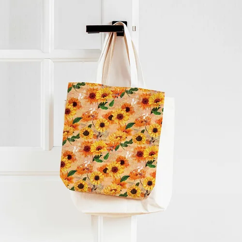 Miniatura 7 de Whaline Paquete de 12 piezas de tela de algodón de otoño de 18 x 22 pulgadas, acuarela, calabaza, arce, girasol, cuartos, acolchados, telas