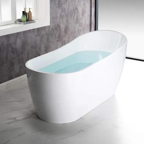 Miniatura 13 de WOODBRIDGE Bañera de remojo acílica blanca independiente de 67 pulgadas con almohada blanca, drenaje y desbordamiento en oro cepillado, BTA1508
