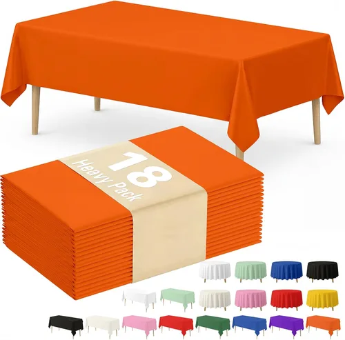 Miniatura 12 de Fixwal Mantel de plástico negro desechable de 54 x 108 pulgadas, mantel rectangular impermeable, paquete de 5 para graduación, decoración de fiesta