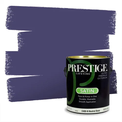 Miniatura 576 de Pintura Exterior + imprimación PRESTIGE, todo-en-uno, 1 galón, acabado mate, color comparable al Valspar* Royal Gray* VS151-Gris real