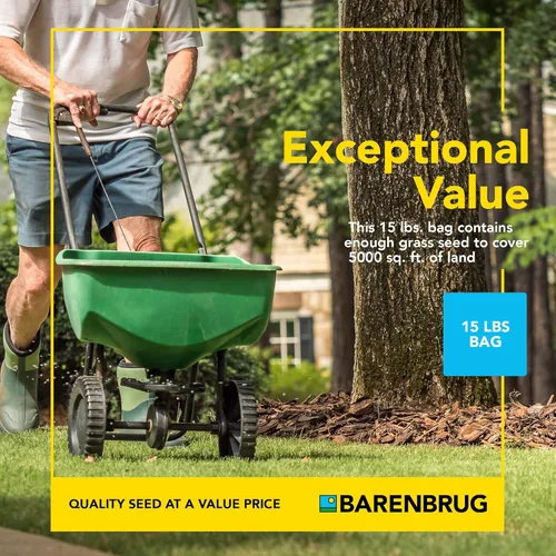 Miniatura 7 de Barenbrug Wonderlawn Landscaper - Mezcla de semillas de césped multiusos de 15 libras, cubre 3,000 pies cuadrados