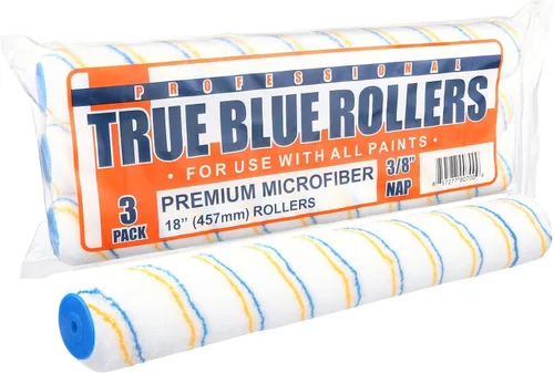 Miniatura 10 de Fundas para rodillos de pintura profesionales True Blue de 18 pulgadas, 18 pulgadas, mejores para todos los tipos de superficies de pintura, paquete
