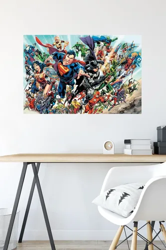 Miniatura 4 de Trends International DC Comics-Justice League - Póster de pared de grupo renacimiento, 22.375 x 34 pulgadas, versión sin marco, dormitorio