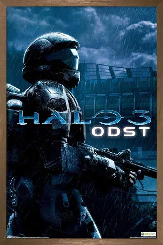 Miniatura 12 de Trends International aureola: ODST - Póster de pared de arte clave, 14.725 "x 22.375", versión enmarcada de madera de granero