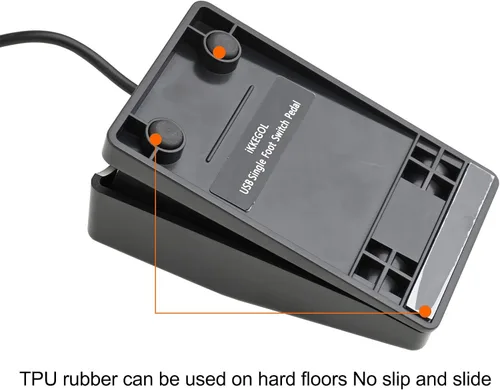Miniatura 4 de iKKEGOL Interruptor de pie USB actualizado con un solo pedal de control mecánico Mapa Teclado de ratón Combinación de teclas de acceso rápido